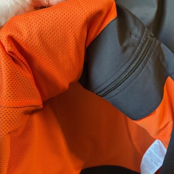 Fanatics L NHL Philadelphia Flyers Windbreaker Jacket Black Orange Authentic Pro - Picture 6 of 10